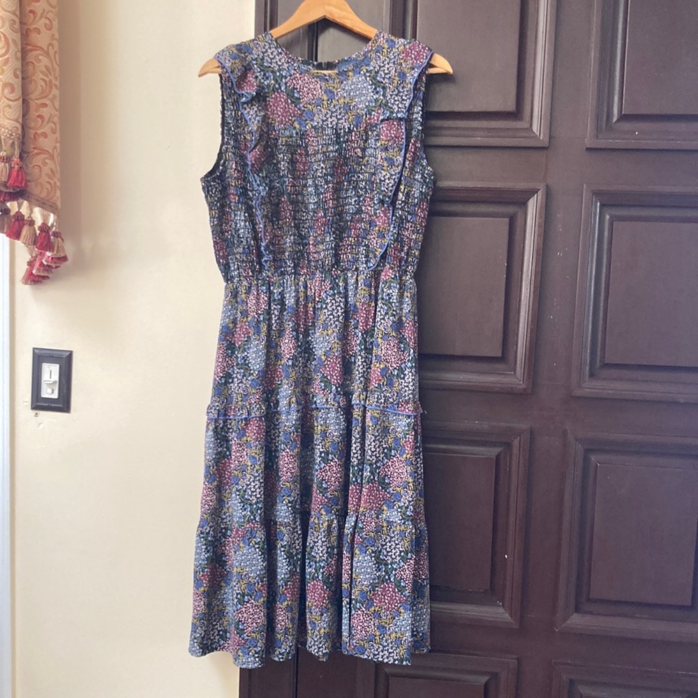 Black/multicolor floral dress for teens
